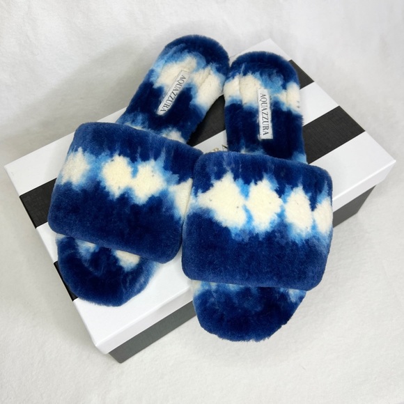 Aquazzura Shoes - Aquazzura NWT Tie Dye Mink Fur Slide size 40
